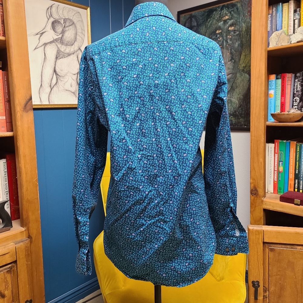 Apt 9 Premier Flex Pineapple Print Button Shirt Size M - Picture 3 of 4